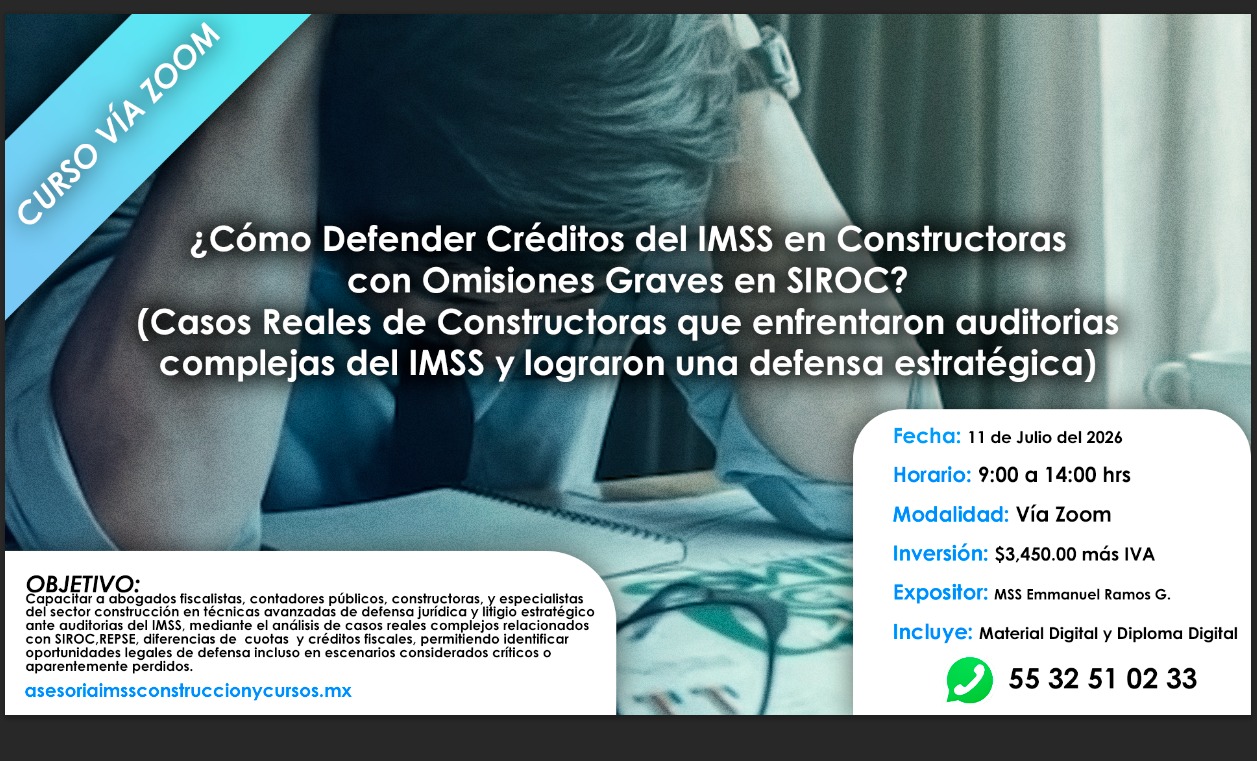 Curso Auditoria y Fiscalización del REPSE (para el SAT, IMSS, INFONAVIT, STyPS)